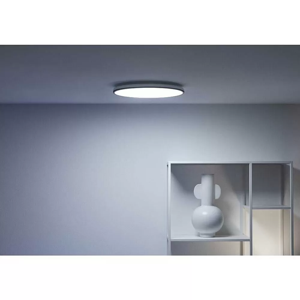 Luminaires Philips Plafonnier Philips Wiz Rune Led Noir, Blanc, 1 Lumiere, Changeur De Couleurs