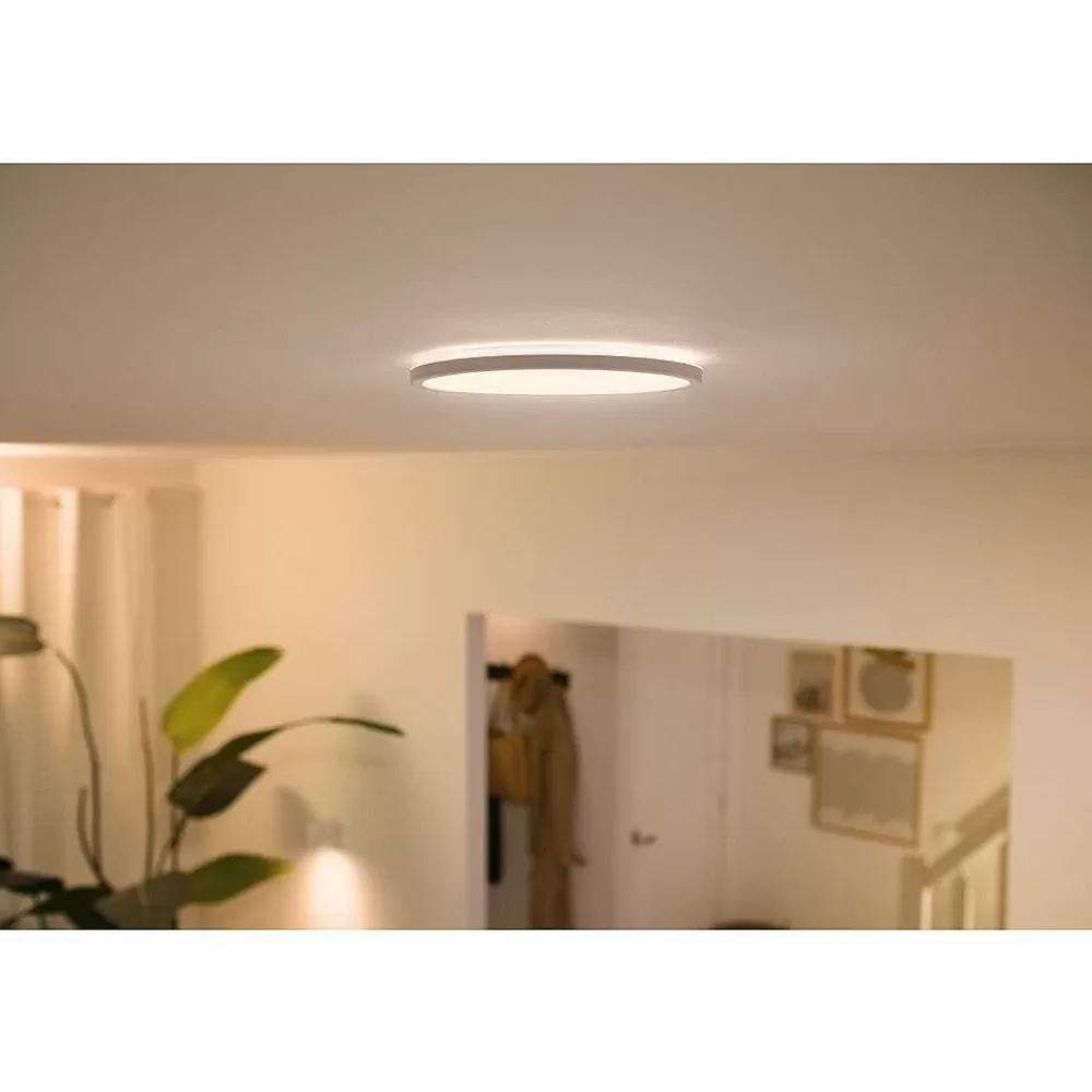 Luminaires Philips Plafonnier Philips Wiz Super Slim Led Blanc, 1 Lumiere