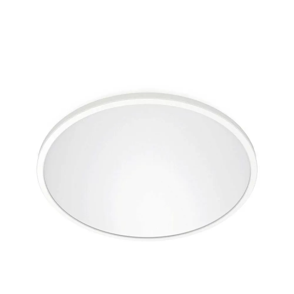 Luminaires Philips Plafonnier Philips Wiz Superslim Led Blanc, 1 Lumiere, Changeur De Couleurs