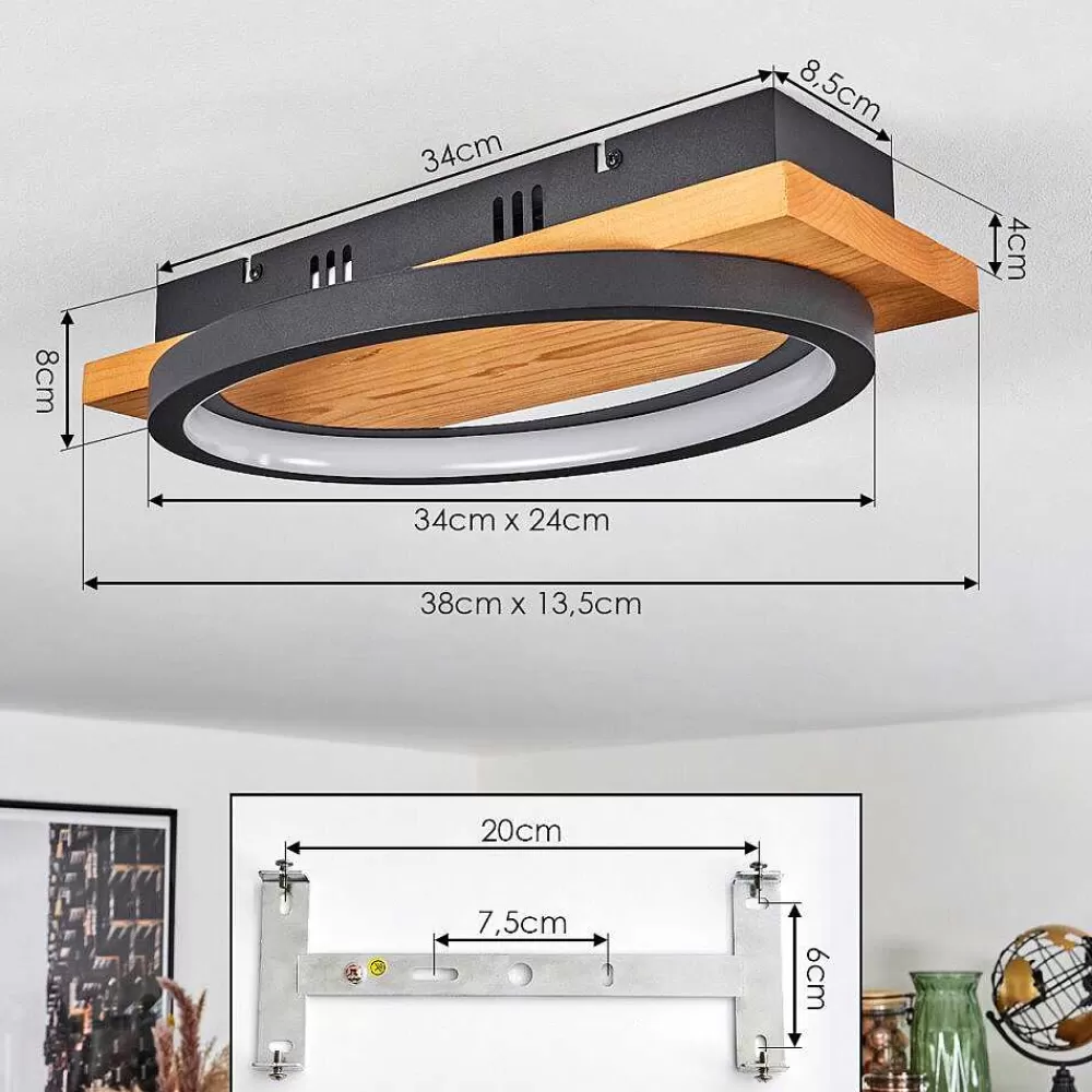 hofstein Plafonnier Pompu Led Ecru, 1 Lumiere