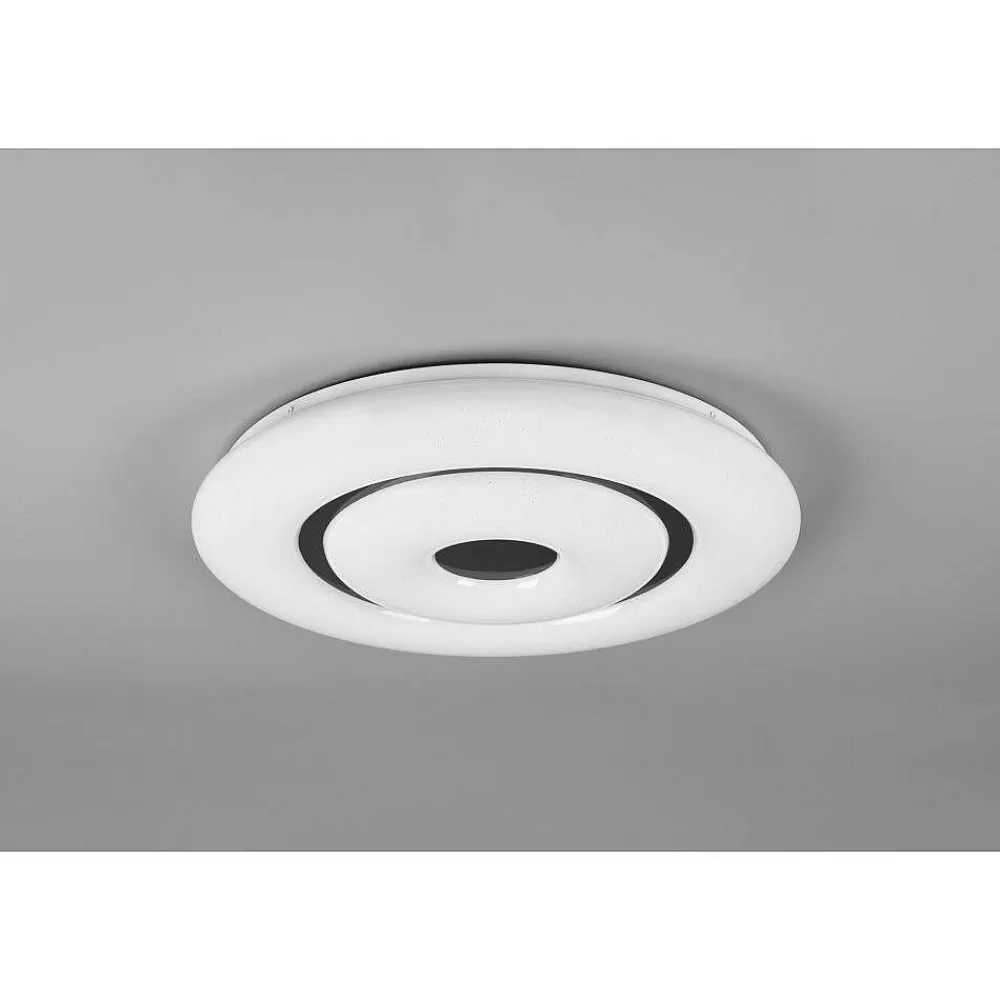 Luminaires Reality Plafonnier Reality Rana Led Noir, Blanc, 1 Lumiere, Telecommandes, Changeur De Couleurs