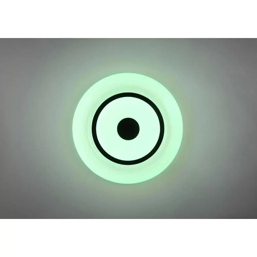 Luminaires Reality Plafonnier Reality Rana Led Noir, Blanc, 1 Lumiere, Telecommandes, Changeur De Couleurs