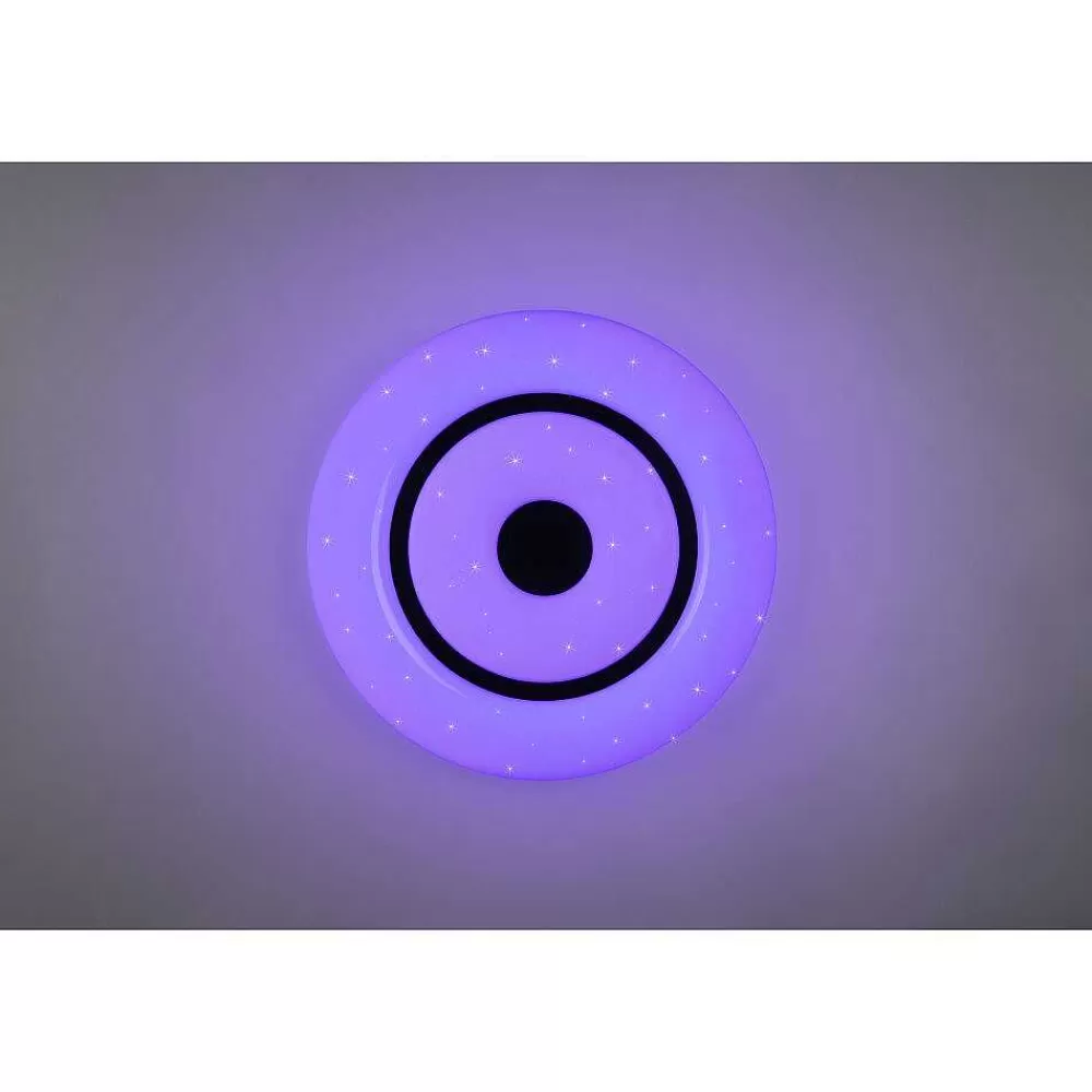 Luminaires Reality Plafonnier Reality Rana Led Noir, Blanc, 1 Lumiere, Telecommandes, Changeur De Couleurs