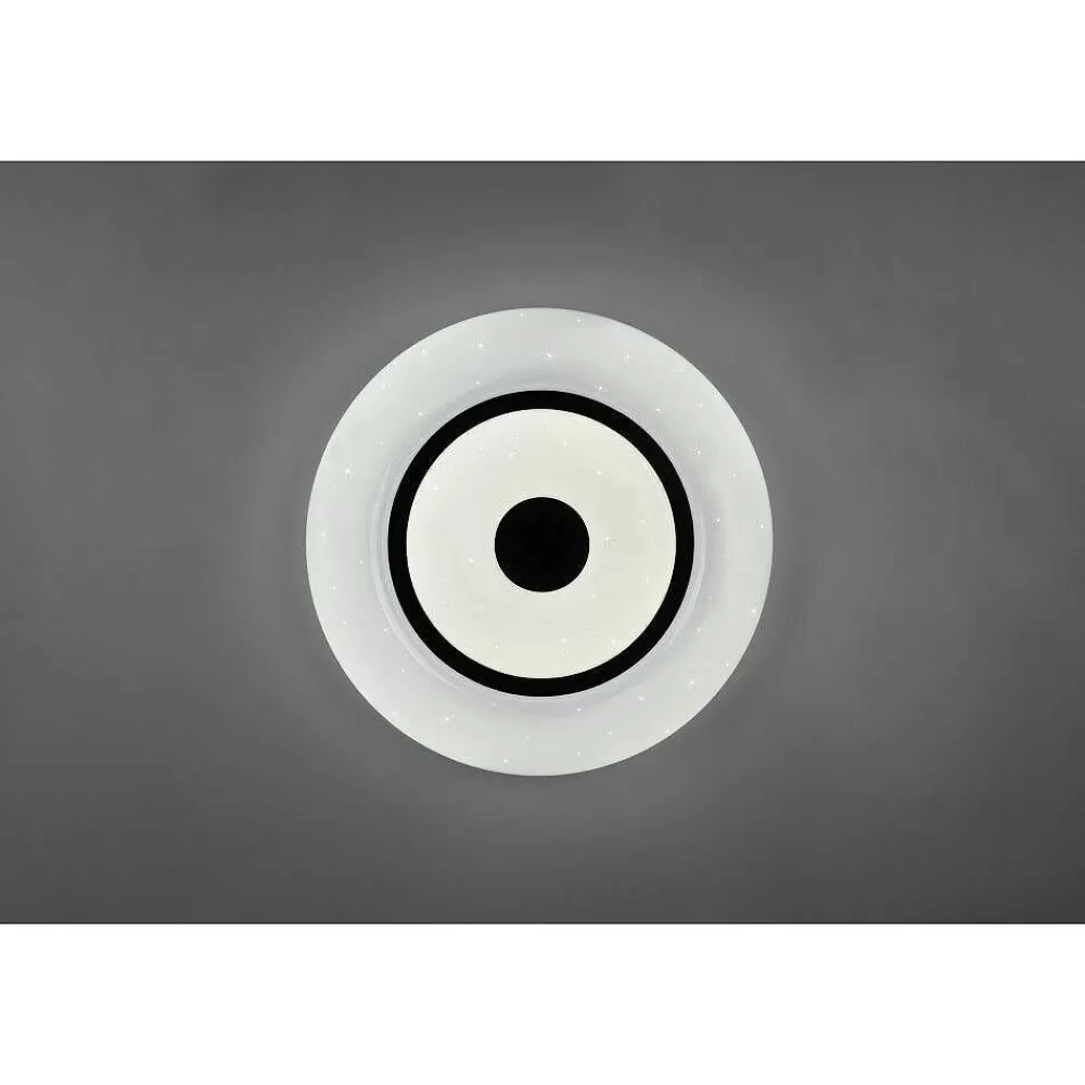 Luminaires Reality Plafonnier Reality Rana Led Noir, Blanc, 1 Lumiere, Telecommandes, Changeur De Couleurs