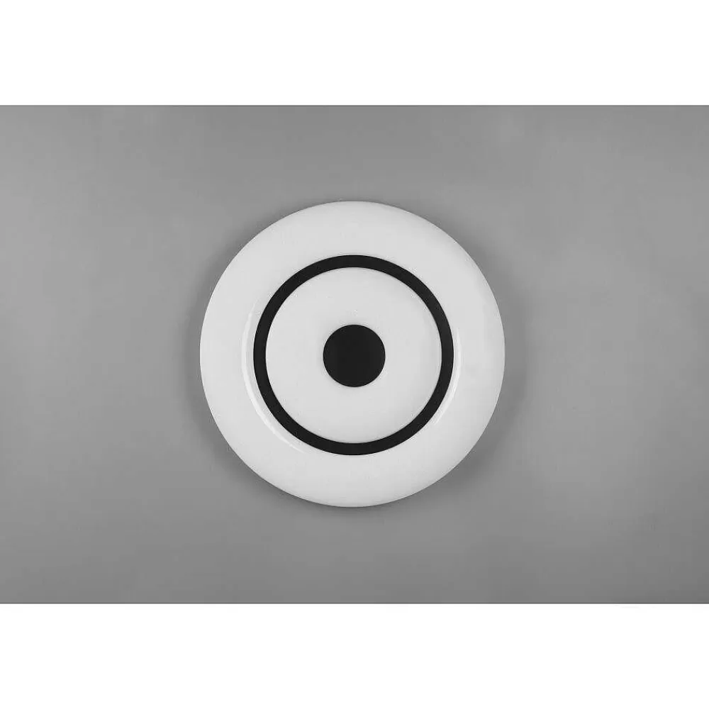 Luminaires Reality Plafonnier Reality Rana Led Noir, Blanc, 1 Lumiere, Telecommandes, Changeur De Couleurs