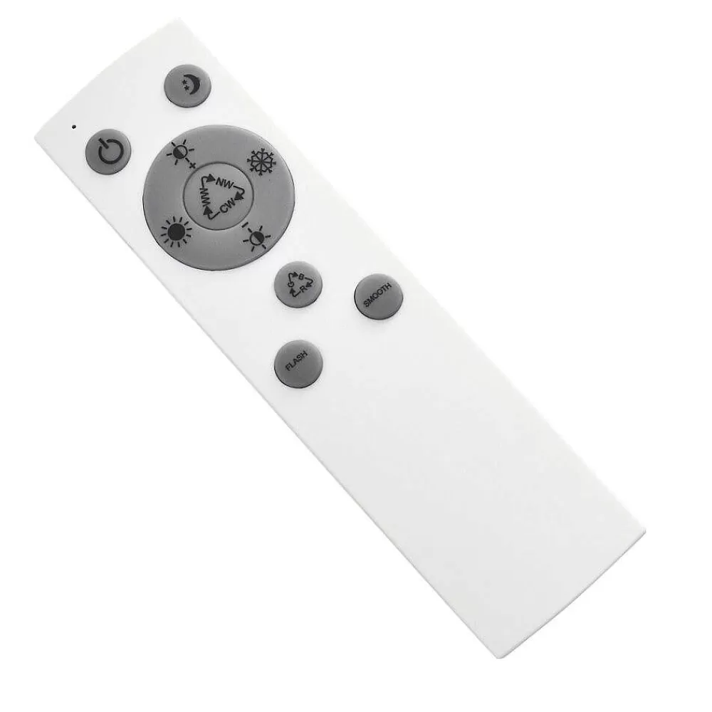 hofstein Plafonnier Salmi Led Blanc, 1 Lumiere, Telecommandes, Changeur De Couleurs