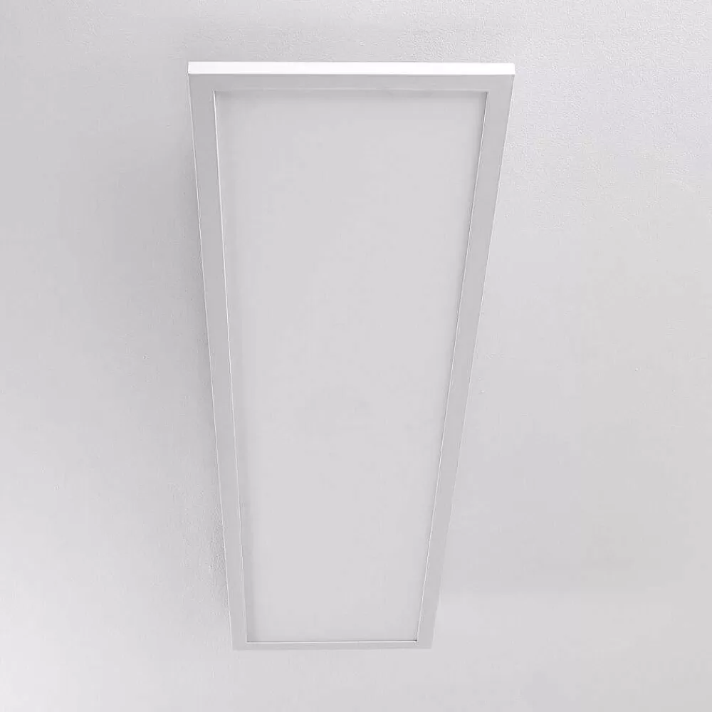 hofstein Plafonnier Salmi Led Blanc, 1 Lumiere, Telecommandes, Changeur De Couleurs