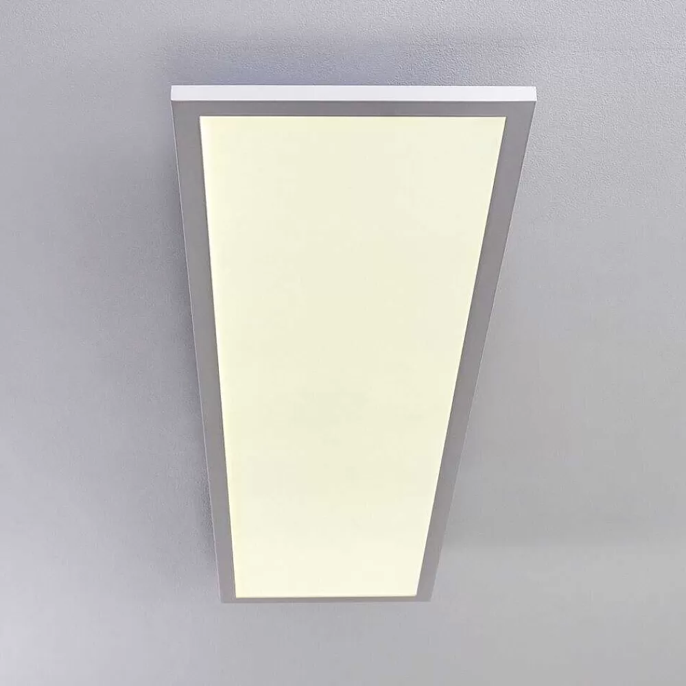 hofstein Plafonnier Salmi Led Blanc, 1 Lumiere, Telecommandes, Changeur De Couleurs