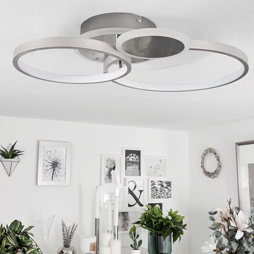 hofstein Plafonnier Tagsdorff Led Chrome, Nickel Mat, 1 Lumiere