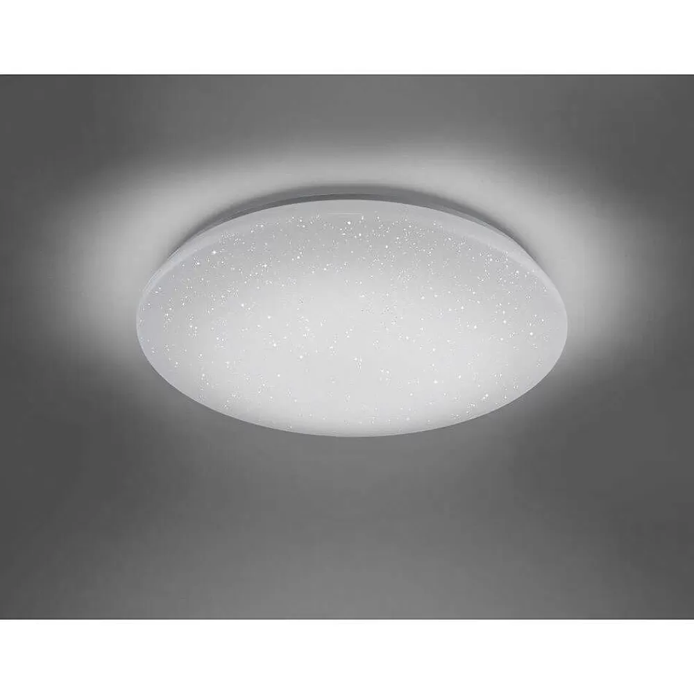 Luminaires Trio Plafonnier Trio Leuchten Wiz Charly Led Blanc, 1 Lumiere, Telecommandes, Changeur De Couleurs