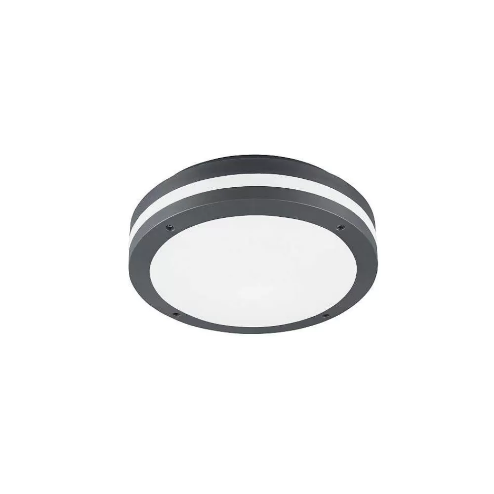 Luminaires Trio Plafonnier Trio Piave Led Anthracite, 1 Lumiere, Detecteur De Mouvement
