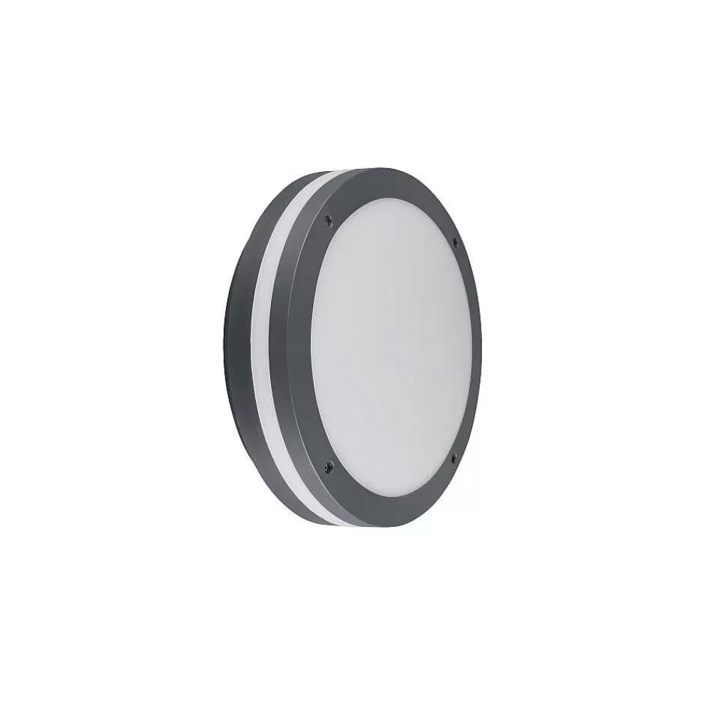 Luminaires Trio Plafonnier Trio Piave Led Anthracite, 1 Lumiere, Detecteur De Mouvement