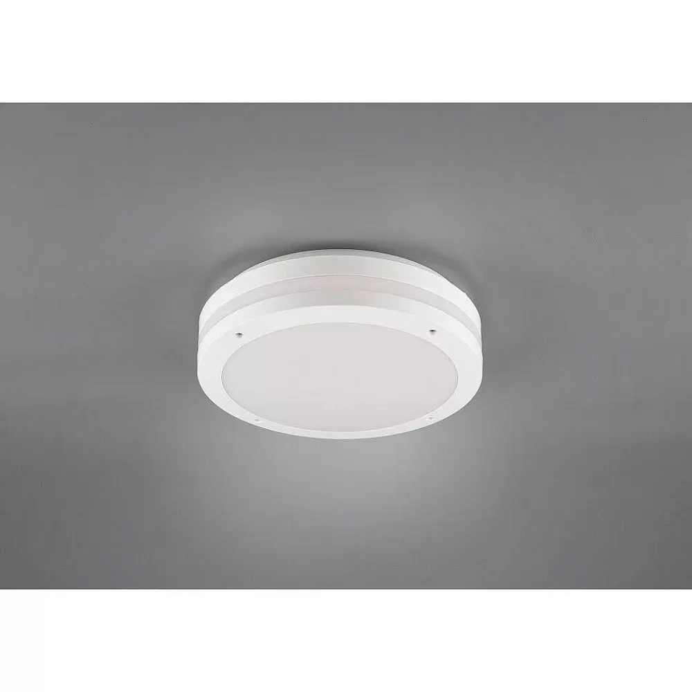 Luminaires Trio Plafonnier Trio Piave Led Blanc, 1 Lumiere, Detecteur De Mouvement