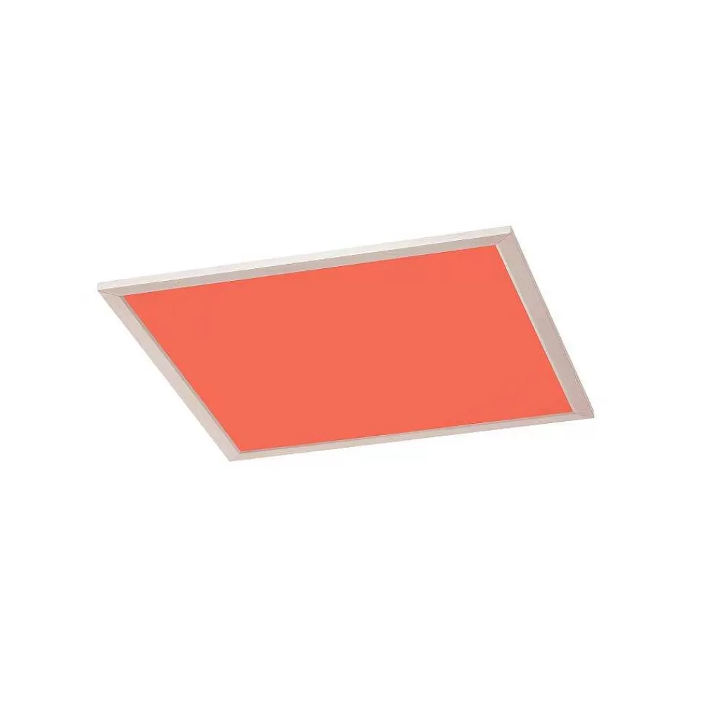 Luminaires Trio Plafonnier Trio Wiz Griffin Led Nickel Mat, 1 Lumiere, Telecommandes, Changeur De Couleurs