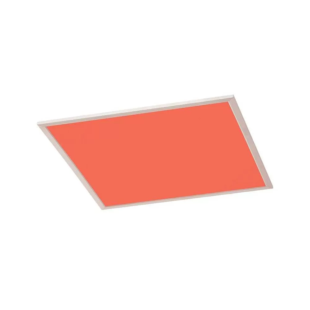Luminaires Trio Plafonnier Trio Wiz Griffin Led Nickel Mat, 1 Lumiere, Telecommandes, Changeur De Couleurs