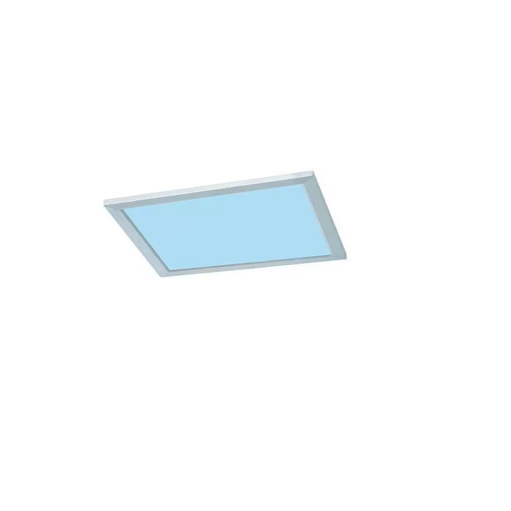 Luminaires Trio Plafonnier Trio Wiz Griffin Led Nickel Mat, 1 Lumiere, Telecommandes, Changeur De Couleurs