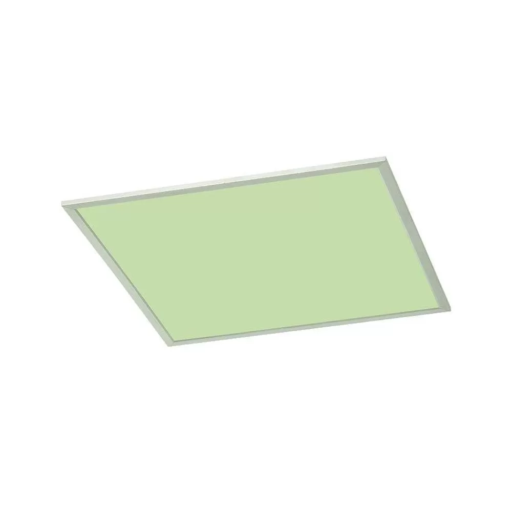Luminaires Trio Plafonnier Trio Wiz Griffin Led Nickel Mat, 1 Lumiere, Telecommandes, Changeur De Couleurs
