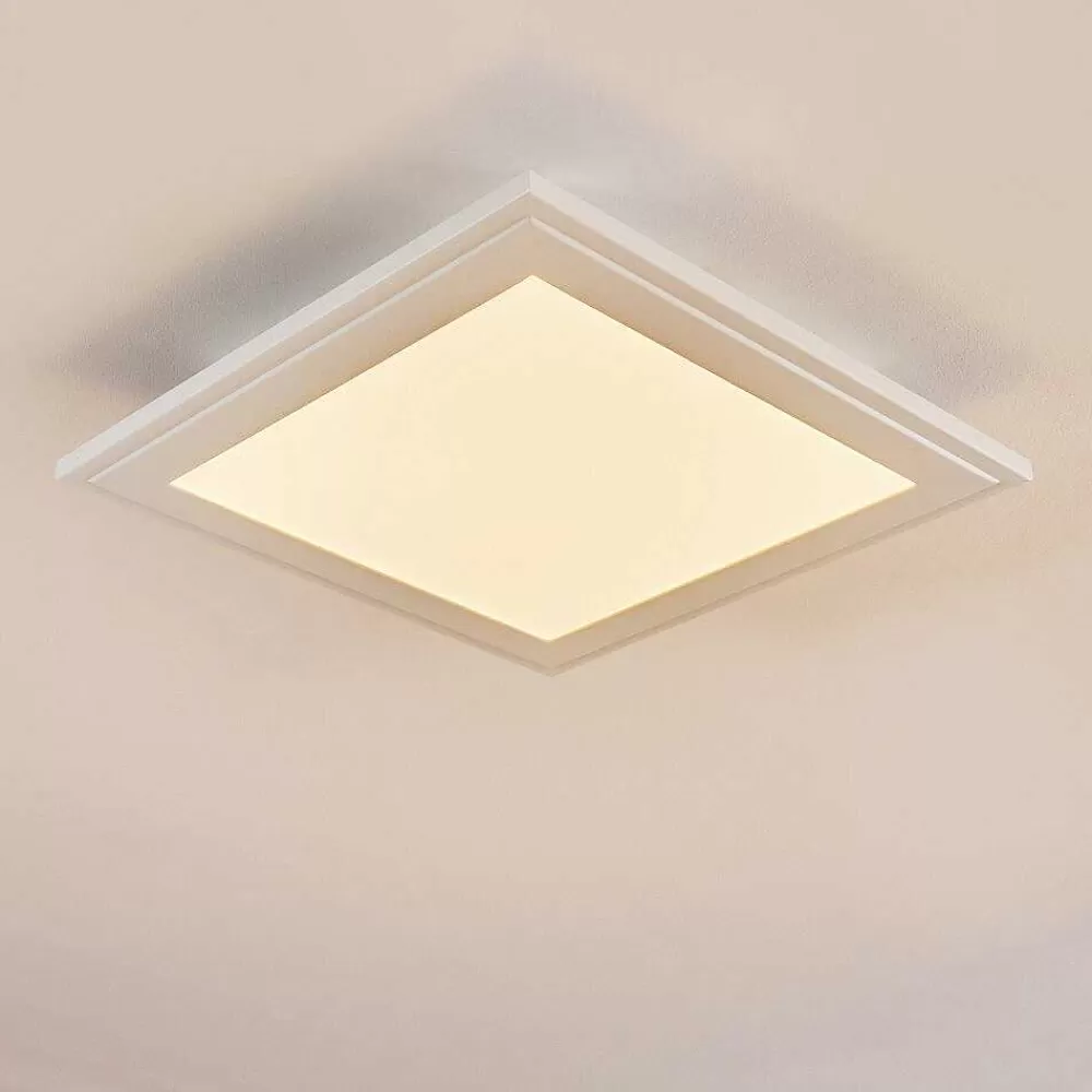 hofstein Plafonnier Voisines Led Blanc, 1 Lumiere, Telecommandes, Changeur De Couleurs