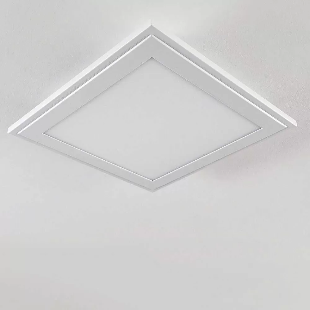 hofstein Plafonnier Voisines Led Blanc, 1 Lumiere, Telecommandes, Changeur De Couleurs