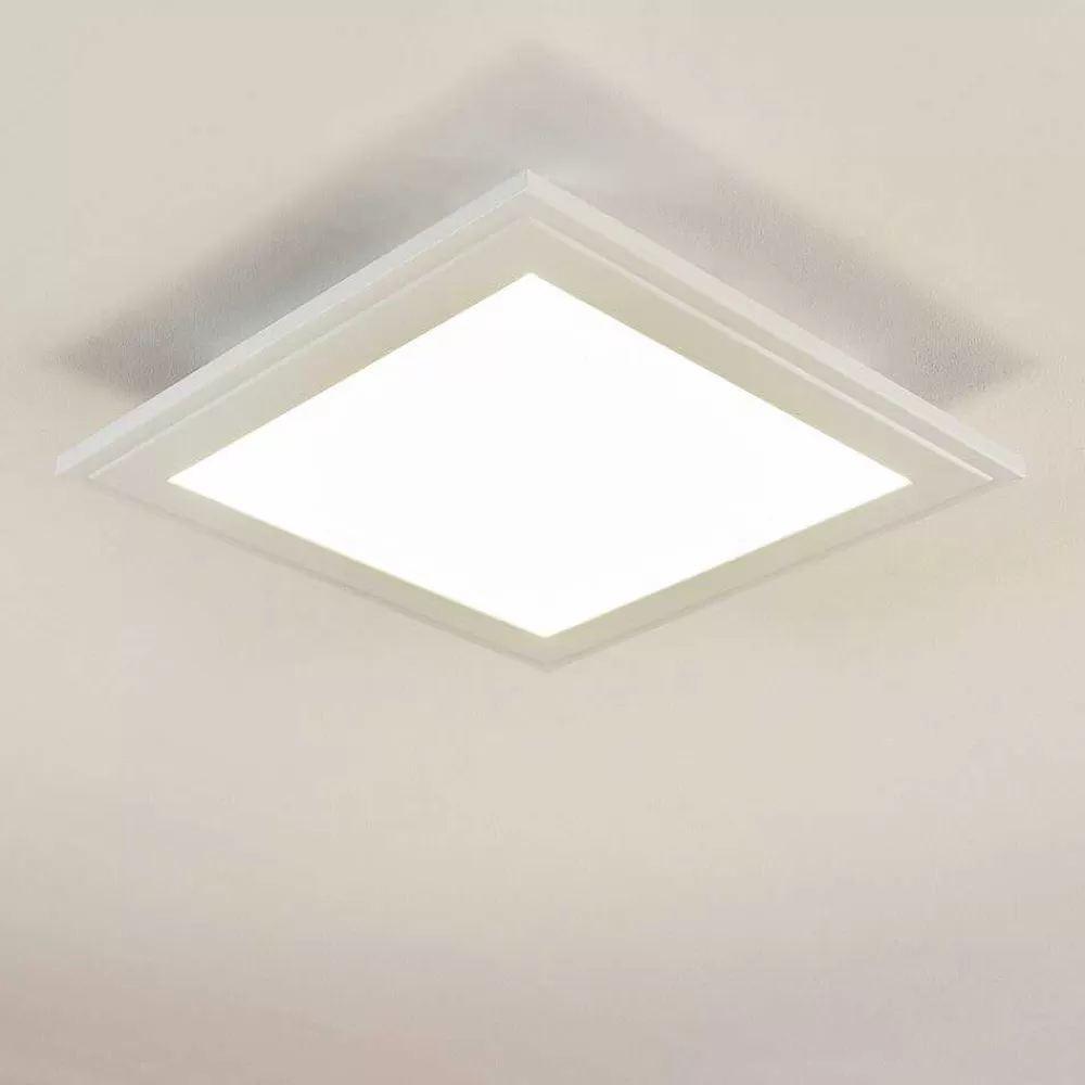 hofstein Plafonnier Voisines Led Blanc, 1 Lumiere, Telecommandes, Changeur De Couleurs
