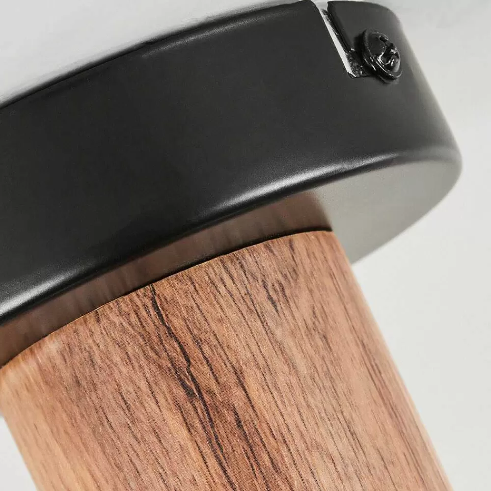 hofstein Plafonnier Vouhet Brun, Couleur Bois, Noir, 1 Lumiere