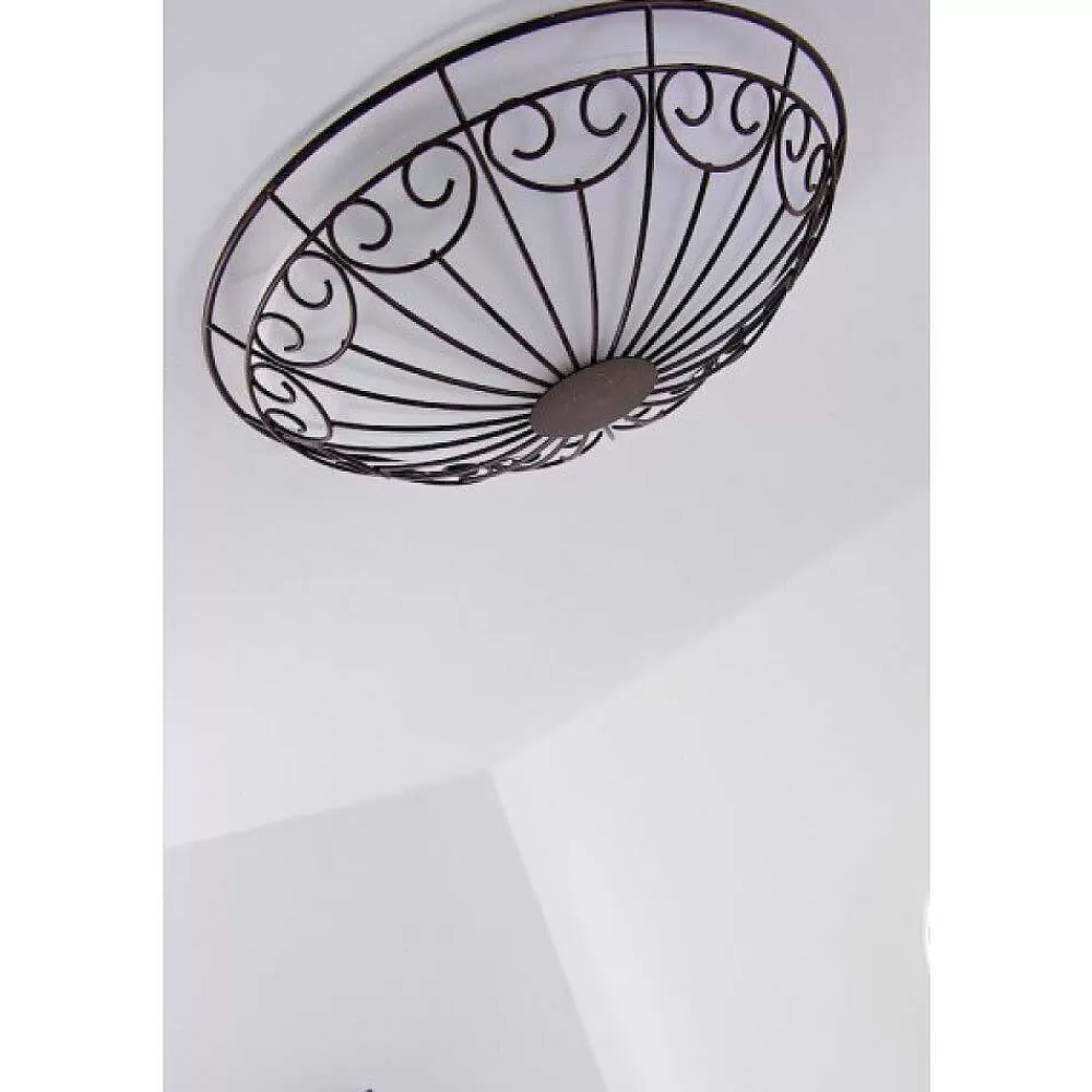 Luminaires Eglo Plafonnier/Applique Murale Eglo Colti Brun, Brun Fonce, Rouille, Blanc, 2 Lumieres