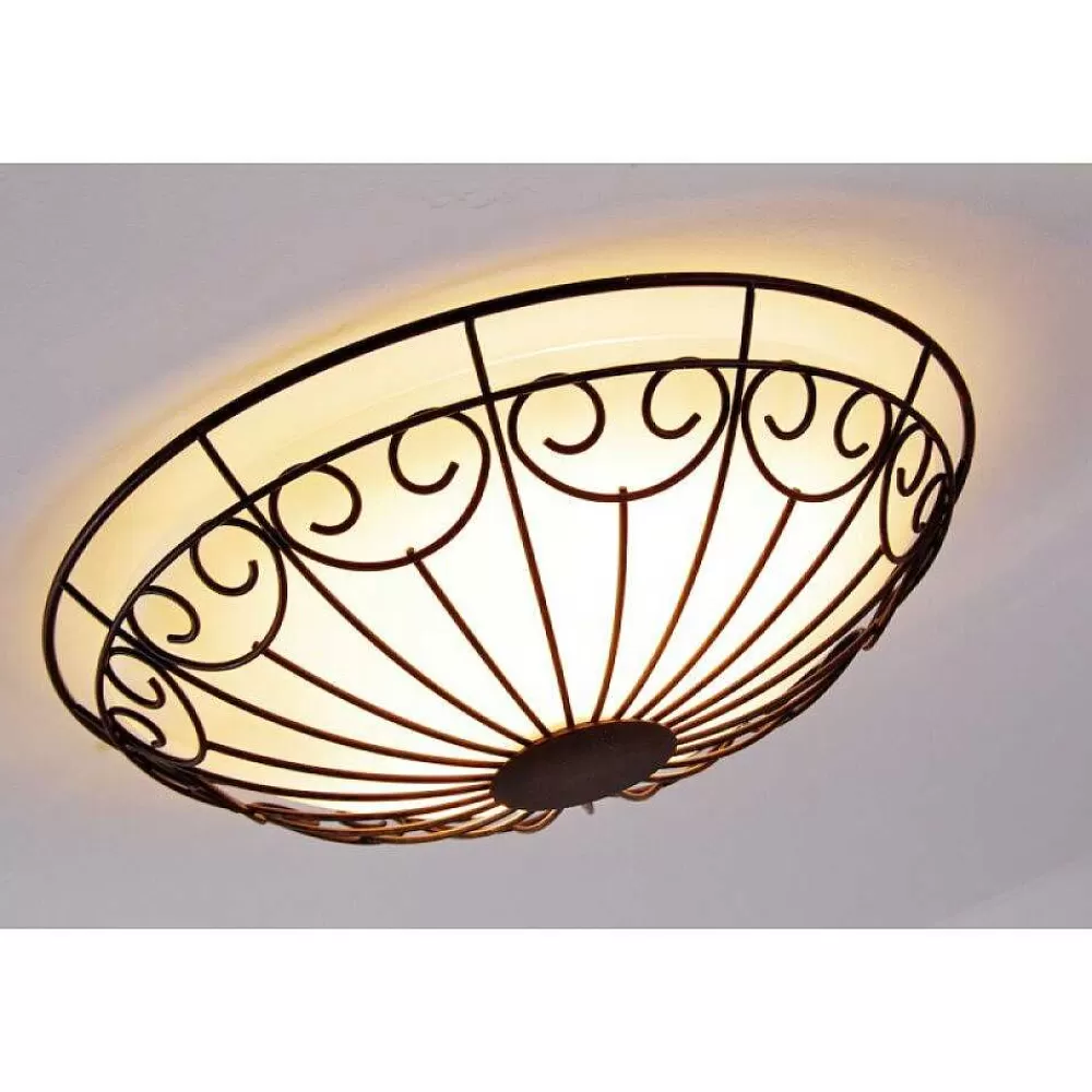 Luminaires Eglo Plafonnier/Applique Murale Eglo Colti Brun, Brun Fonce, Rouille, Blanc, 2 Lumieres