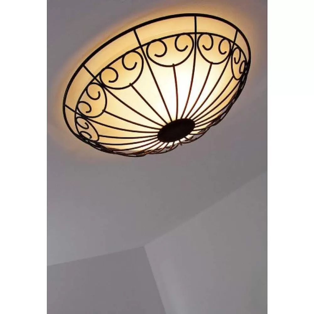 Luminaires Eglo Plafonnier/Applique Murale Eglo Colti Brun, Brun Fonce, Rouille, Blanc, 2 Lumieres