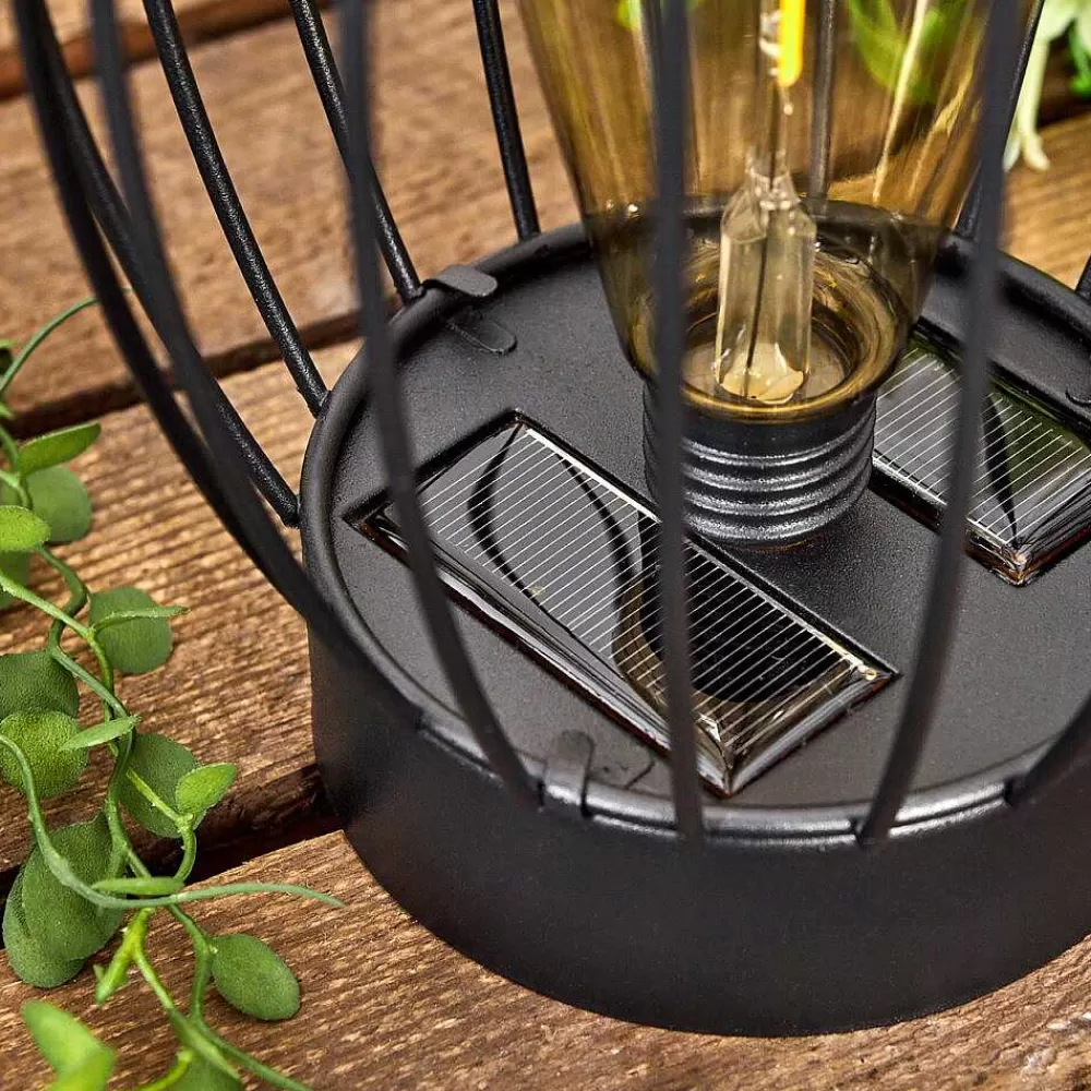hofstein Set De Lampe De Table Solaire Quillagua Led Noir, 1 Lumiere