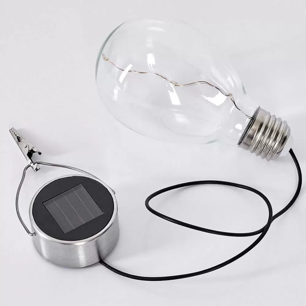 hofstein Set De Lampe Solaire Tiltil Led Acier Inoxydable, 5 Lumieres