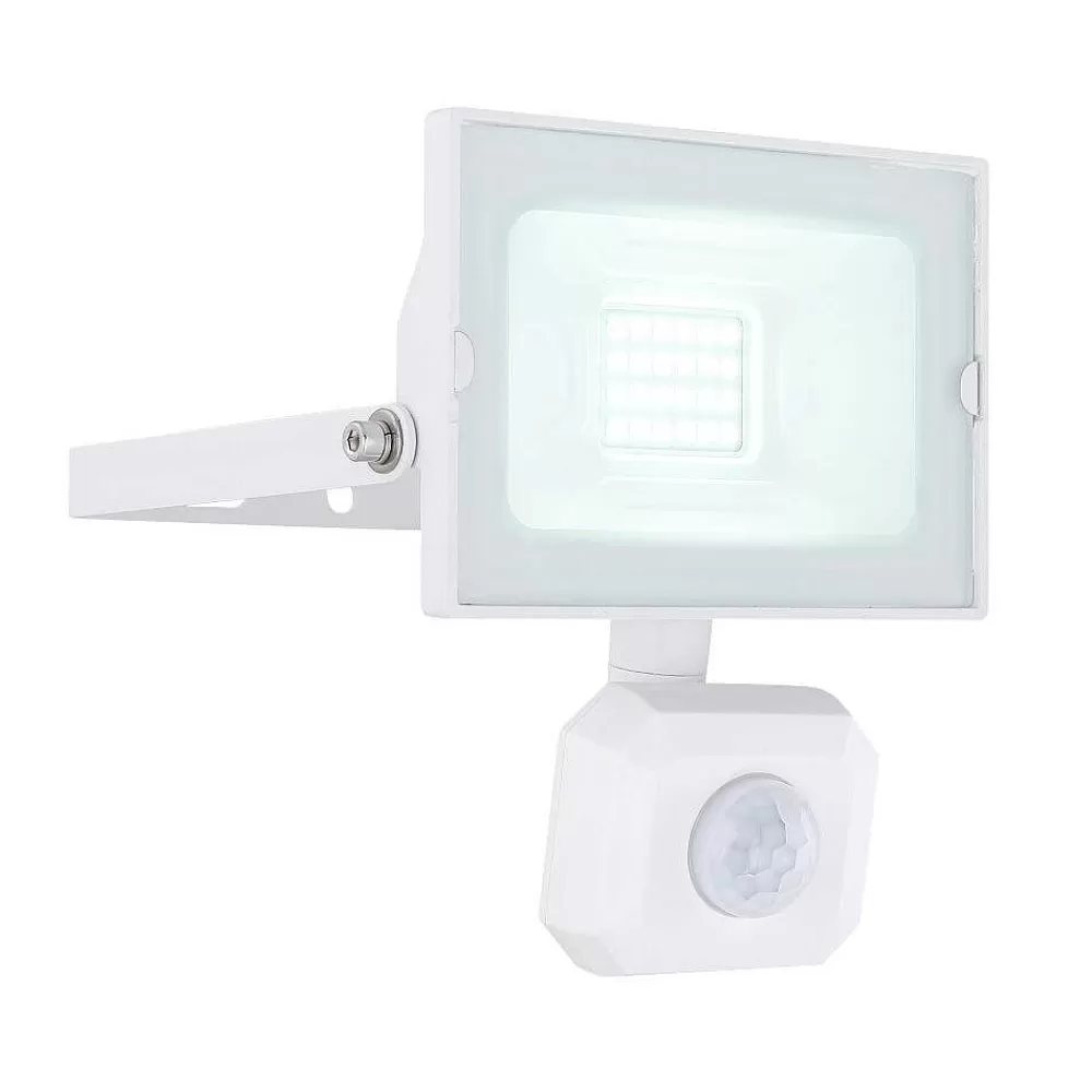 Luminaires Globo Lighting Spot De Jardin Globo Helga Led Blanc, 1 Lumiere, Detecteur De Mouvement