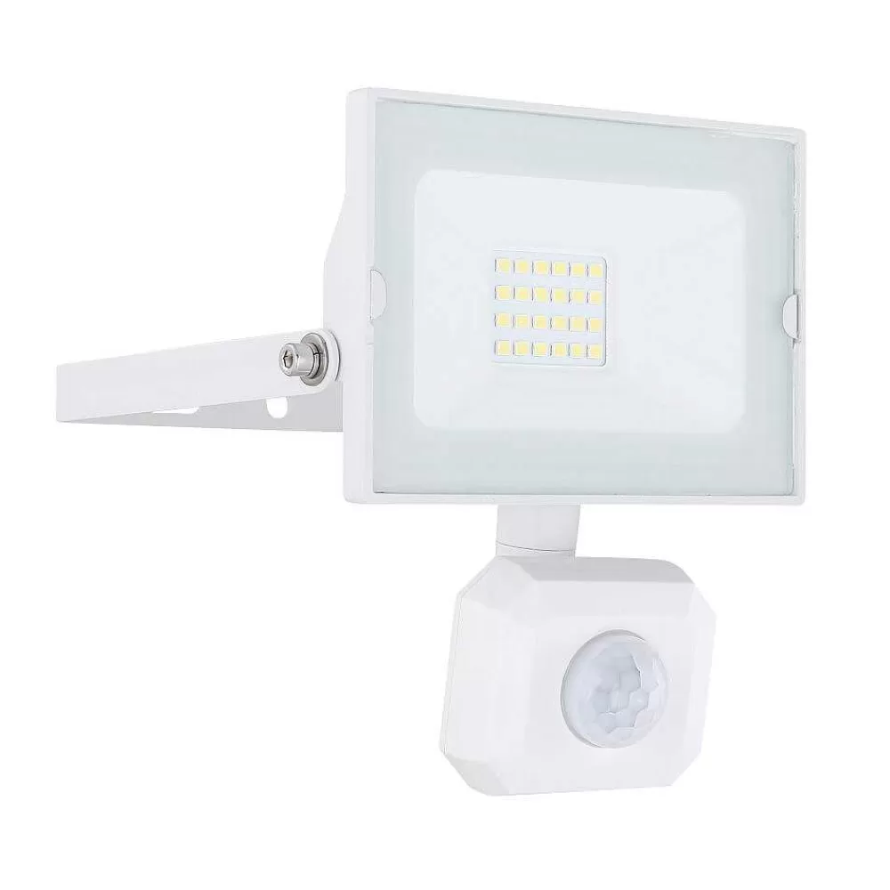 Luminaires Globo Lighting Spot De Jardin Globo Helga Led Blanc, 1 Lumiere, Detecteur De Mouvement