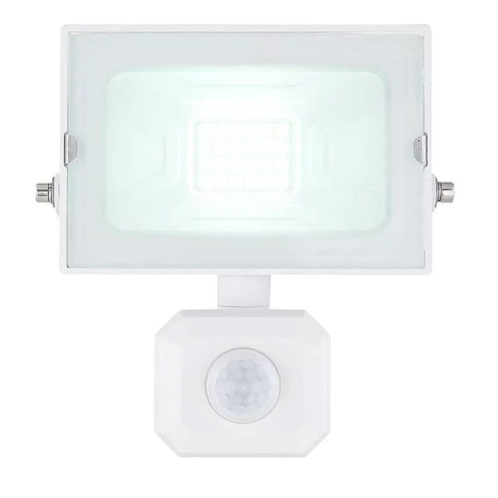 Luminaires Globo Lighting Spot De Jardin Globo Helga Led Blanc, 1 Lumiere, Detecteur De Mouvement