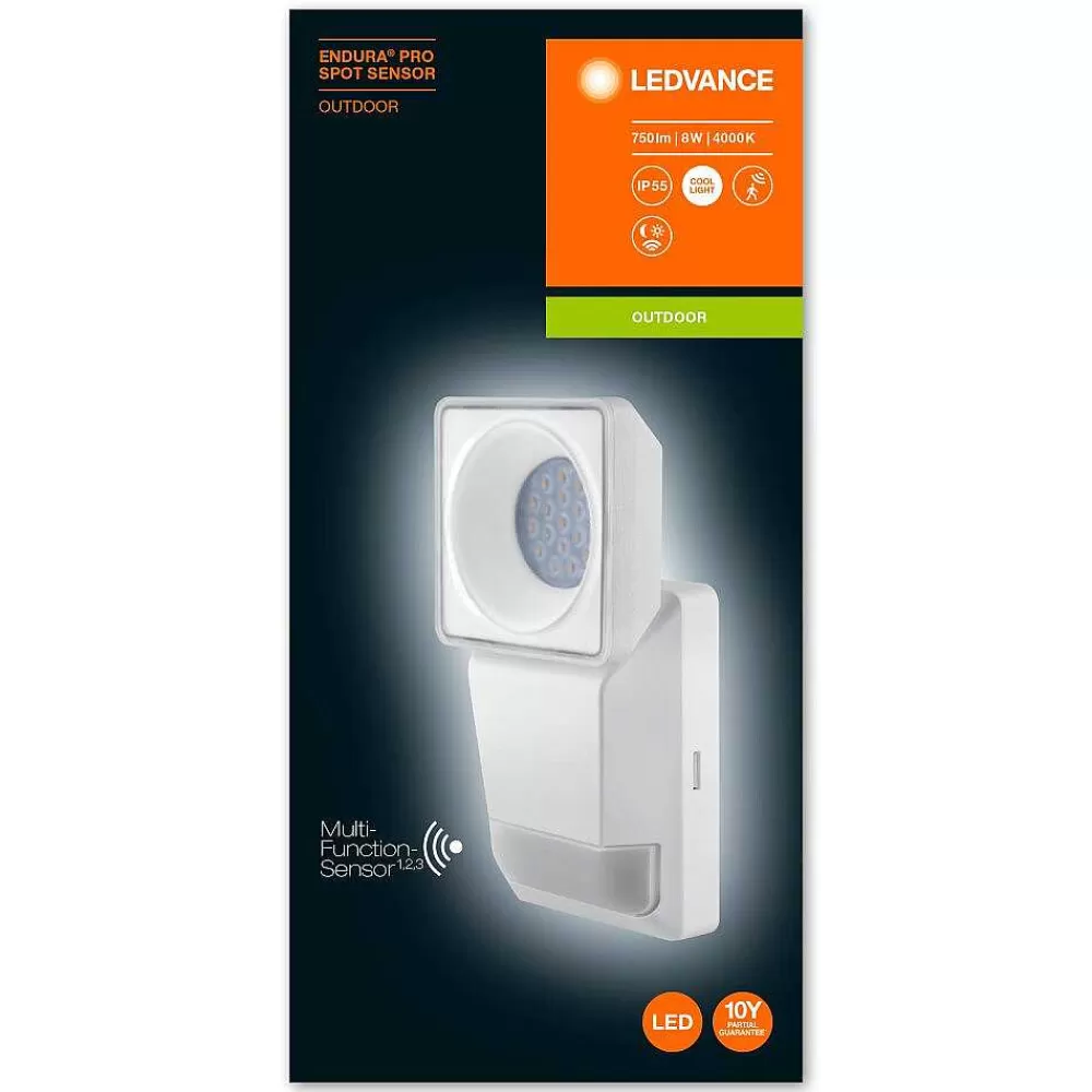 Luminaires Ledvance Spot De Jardin Ledvance Endura® Blanc, 1 Lumiere, Detecteur De Mouvement