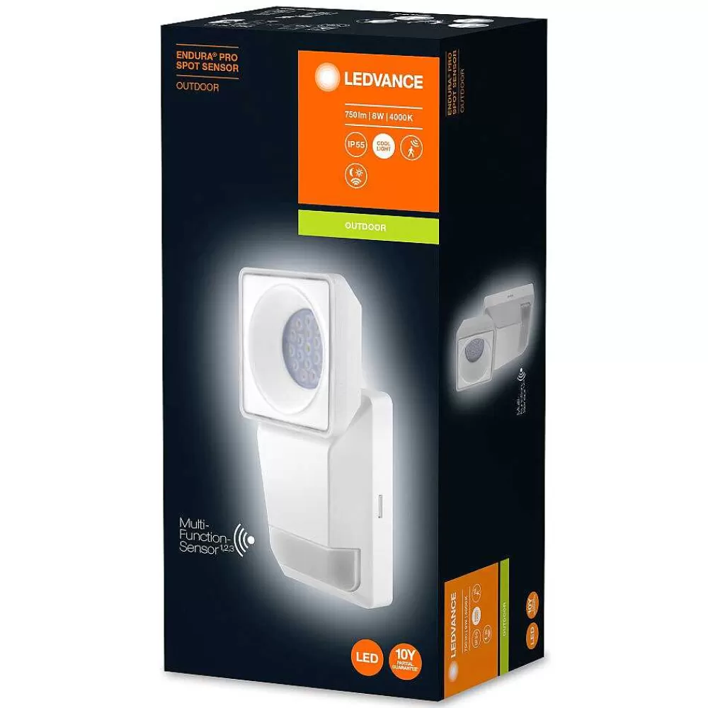 Luminaires Ledvance Spot De Jardin Ledvance Endura® Blanc, 1 Lumiere, Detecteur De Mouvement