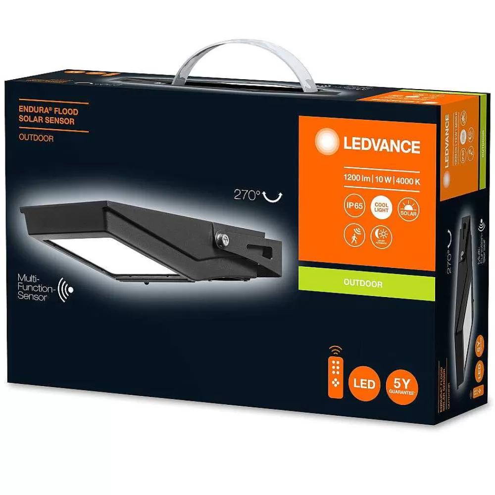Luminaires Ledvance Spot De Jardin Ledvance Endura Flood Noir, 1 Lumiere, Detecteur De Mouvement