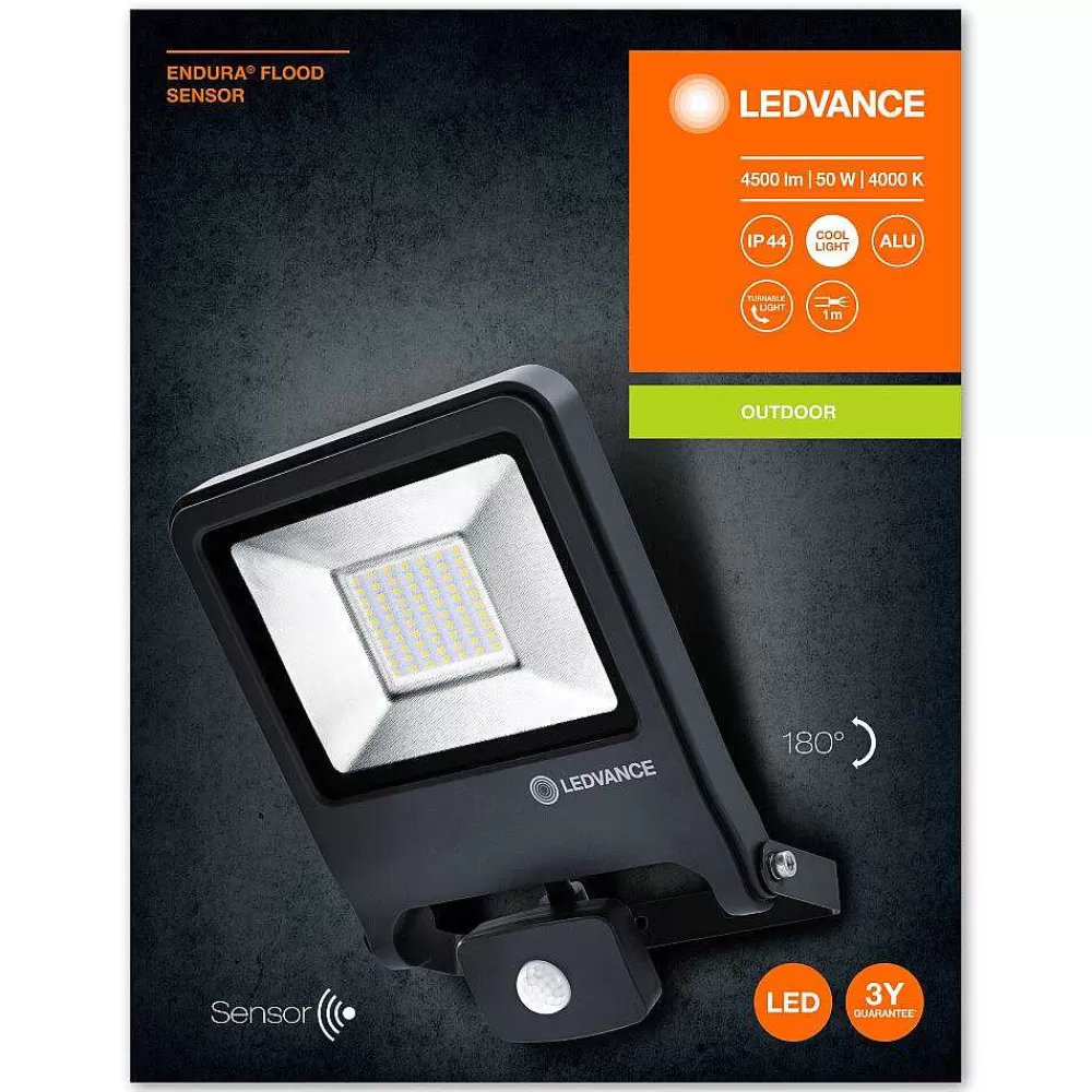 Luminaires Ledvance Spot De Jardin Ledvance Endura® Gris, 1 Lumiere, Detecteur De Mouvement