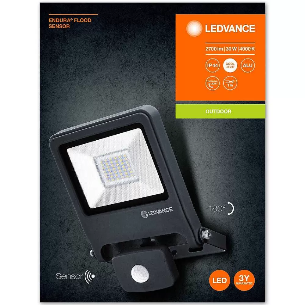 Luminaires Ledvance Spot De Jardin Ledvance Endura® Gris, 1 Lumiere, Detecteur De Mouvement
