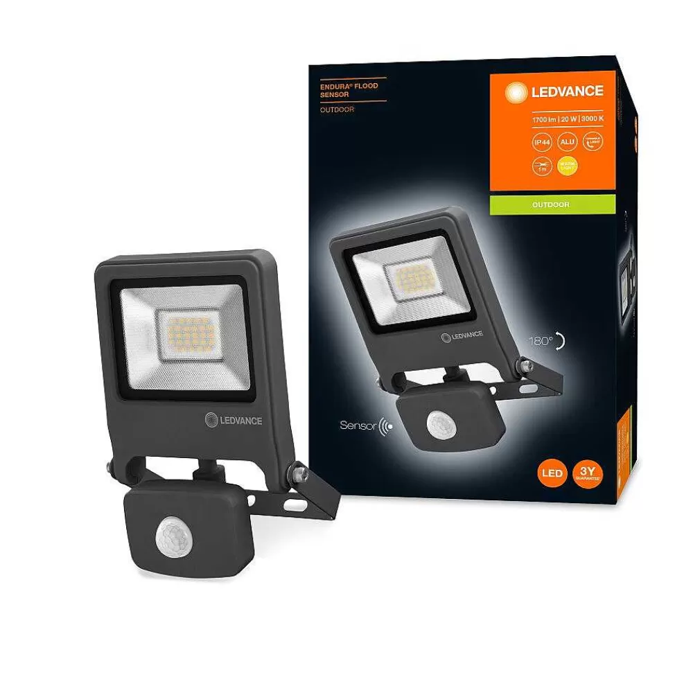 Luminaires Ledvance Spot De Jardin Ledvance Endura® Gris, 1 Lumiere, Detecteur De Mouvement