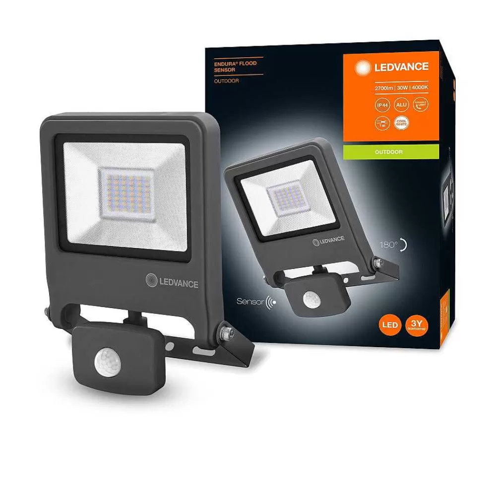 Luminaires Ledvance Spot De Jardin Ledvance Endura® Gris, 1 Lumiere, Detecteur De Mouvement