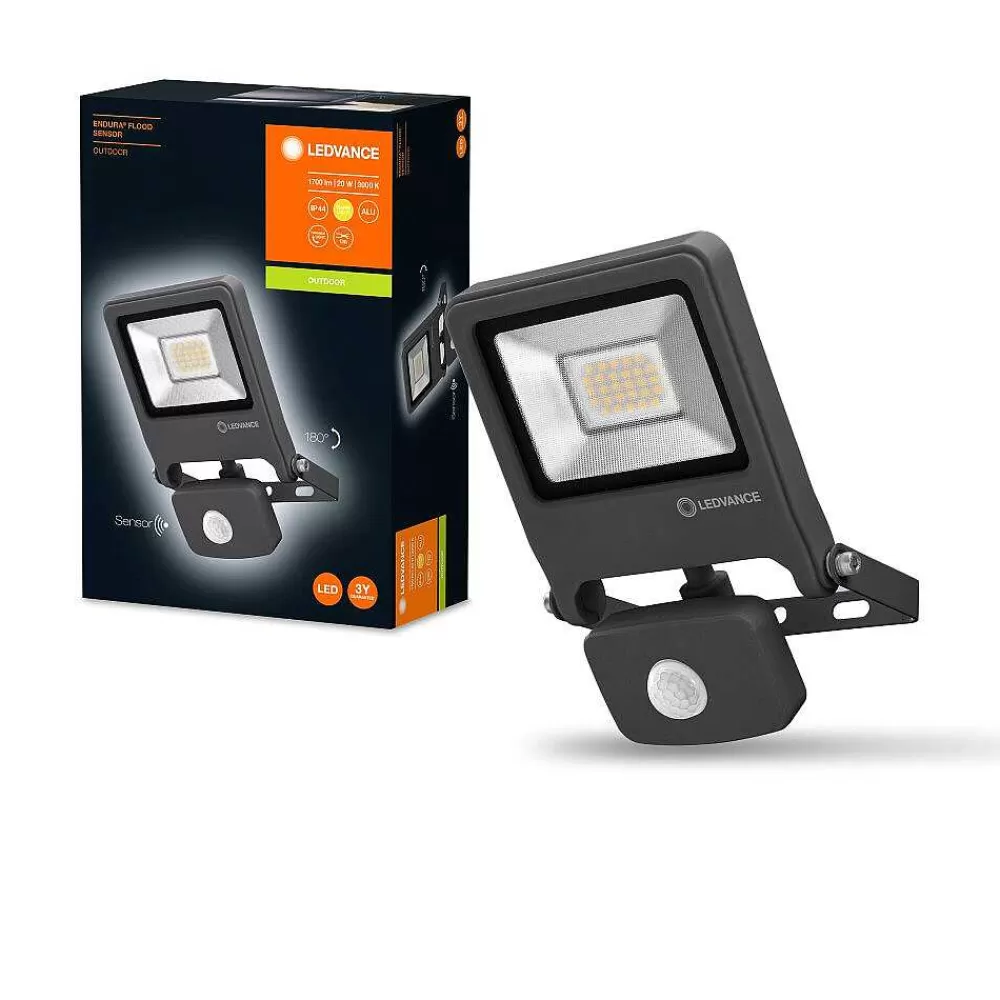 Luminaires Ledvance Spot De Jardin Ledvance Endura® Gris, 1 Lumiere, Detecteur De Mouvement