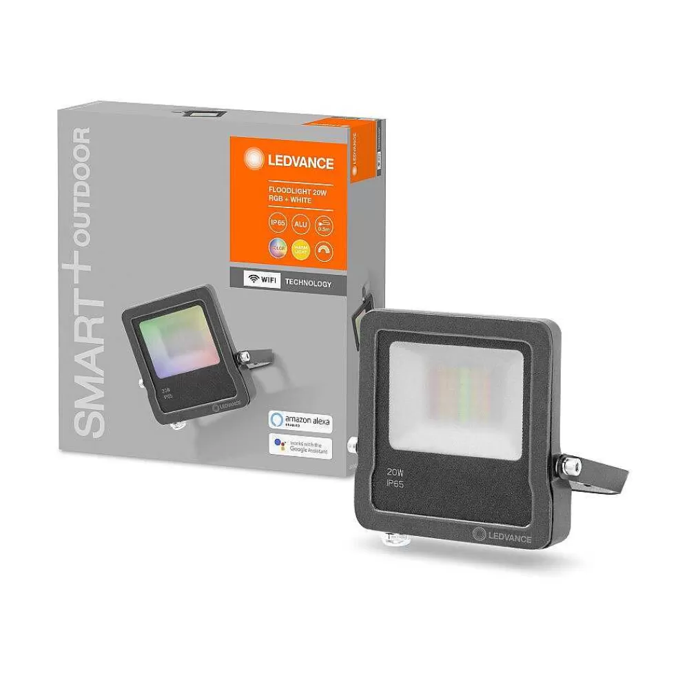 Luminaires Ledvance Spot De Jardin Ledvance Smart+ Gris, 1 Lumiere, Changeur De Couleurs