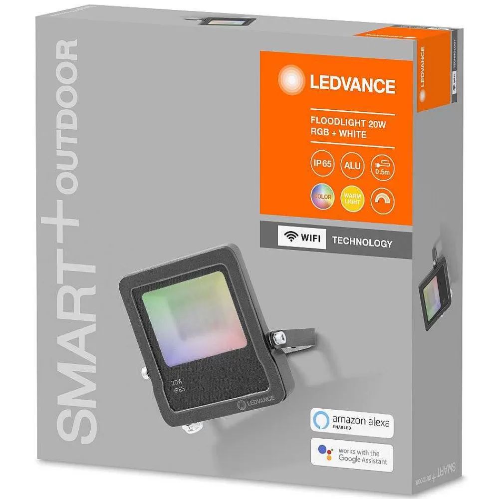 Luminaires Ledvance Spot De Jardin Ledvance Smart+ Gris, 1 Lumiere, Changeur De Couleurs