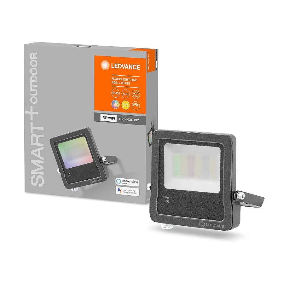 Luminaires Ledvance Spot De Jardin Ledvance Smart+ Gris, 1 Lumiere, Changeur De Couleurs