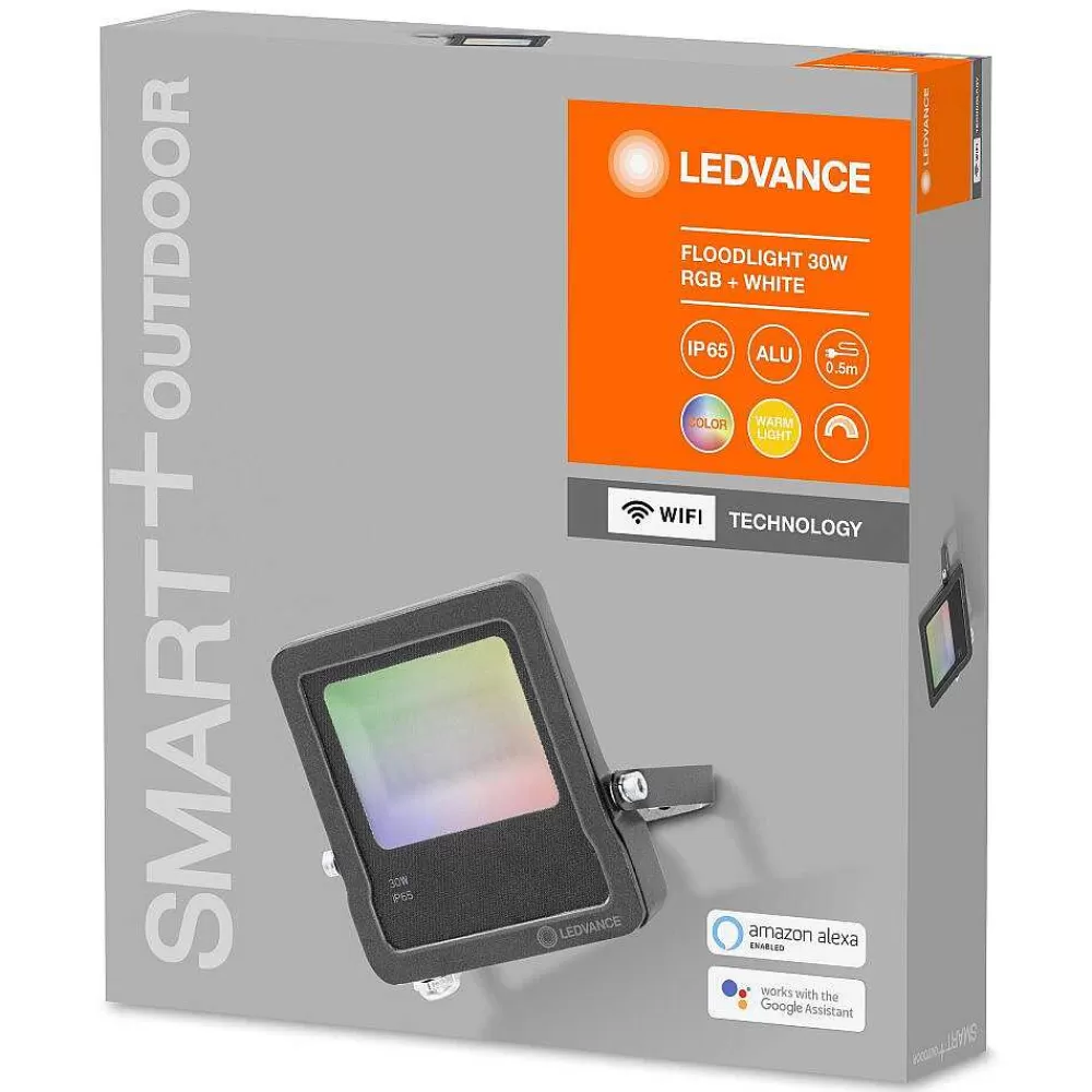 Luminaires Ledvance Spot De Jardin Ledvance Smart+ Gris, 1 Lumiere, Changeur De Couleurs
