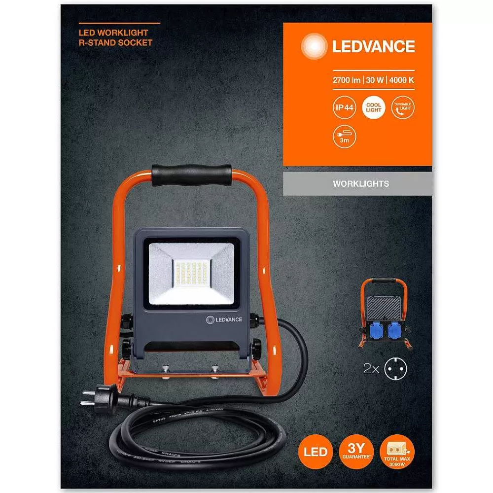 Luminaires Ledvance Spot De Jardin Ledvance Worklights Gris, Orange, 1 Lumiere