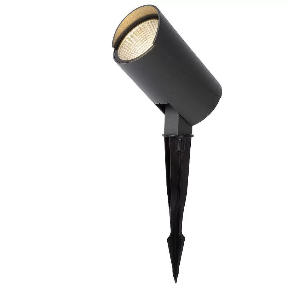 Luminaires Lucide Spot De Jardin Lucide Manal Led Anthracite, 1 Lumiere