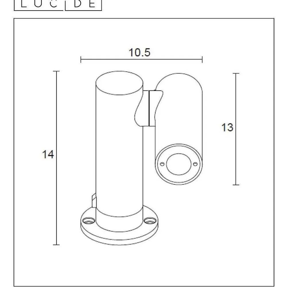 Luminaires Lucide Spot De Jardin Lucide Tatum Led Anthracite, 1 Lumiere