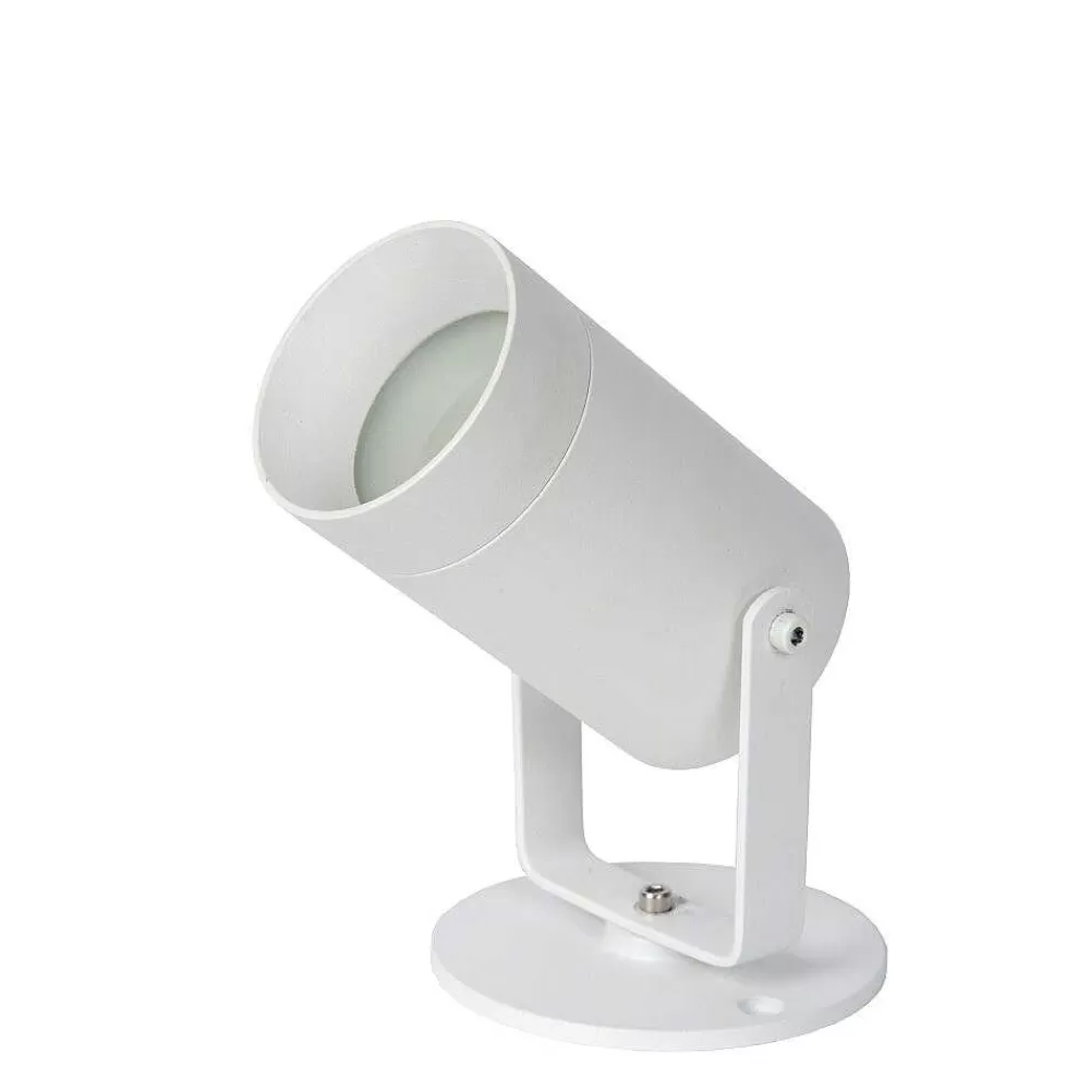 Luminaires Lucide Spot De Jardin Lucide Taylor Blanc, 1 Lumiere, Detecteur De Mouvement