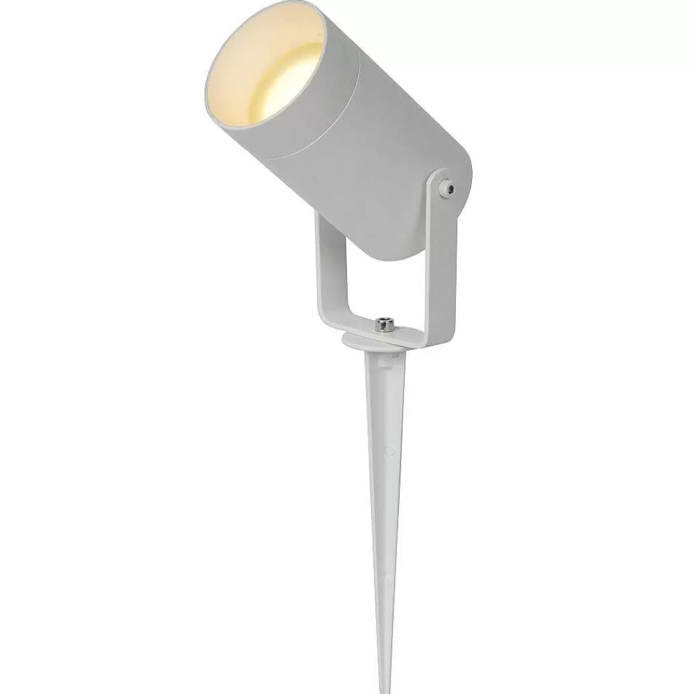 Luminaires Lucide Spot De Jardin Lucide Taylor Blanc, 1 Lumiere, Detecteur De Mouvement